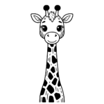 Aperçu du dessin girafe à imprimer