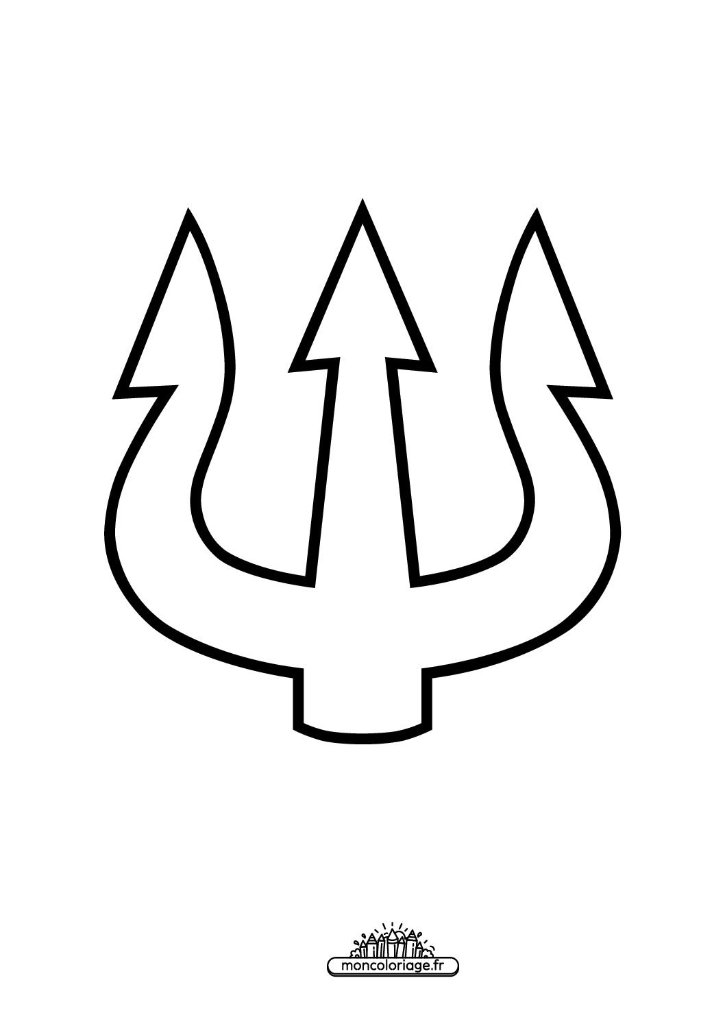 Émoji emblème trident