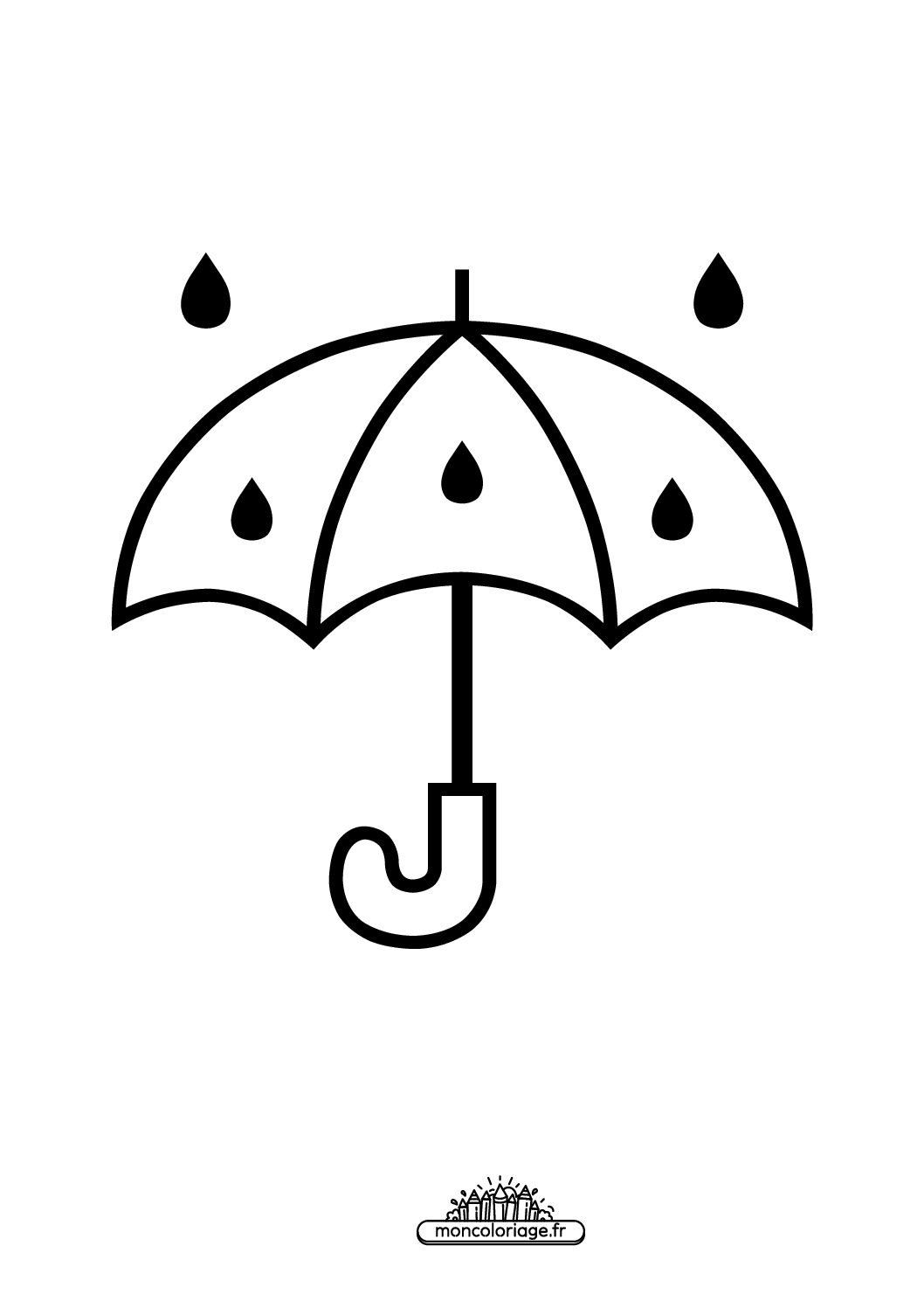 Émoji parapluie avec des gouttes de pluie