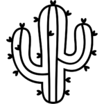 Aperçu du dessin émoji cactus à imprimer