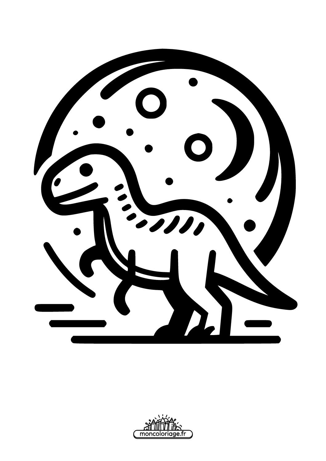 Dinosaure et lune