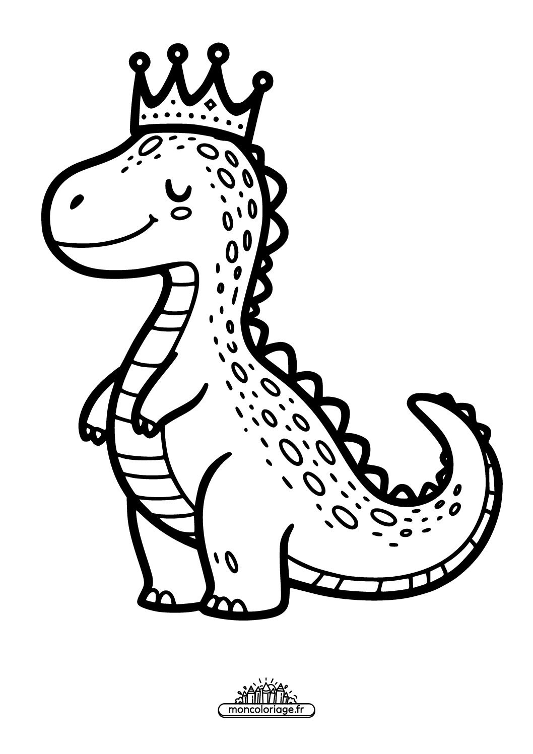 Dinosaure avec une couronne