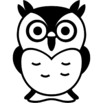 Aperçu du dessin émoji hibou à imprimer