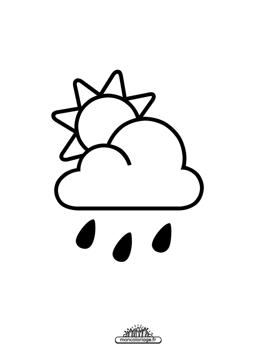 Émoji soleil derrière nuage de pluie