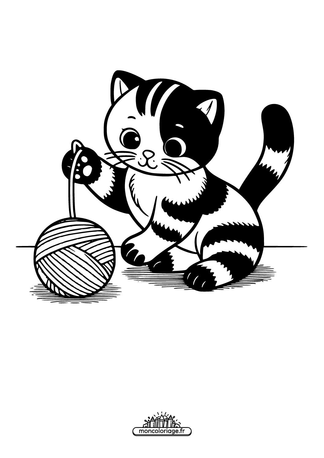 Chaton jouant