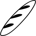 Aperçu du dessin émoji baguette à imprimer