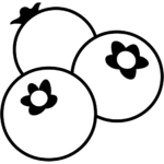 Aperçu du dessin émoji myrtilles à imprimer