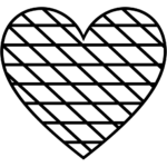 Aperçu du dessin émoji cœur marron à imprimer