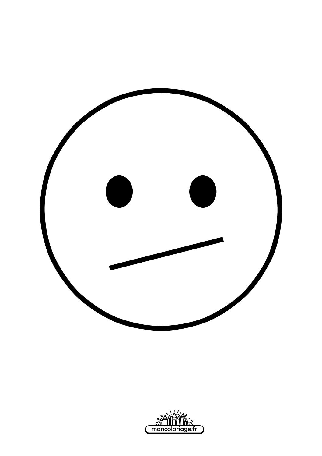 Émoji visage avec bouche diagonale