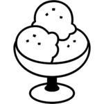 Aperçu du dessin émoji glace à imprimer