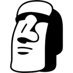 Aperçu du dessin émoji moaï à imprimer