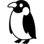 Aperçu du dessin émoji pingouin à imprimer