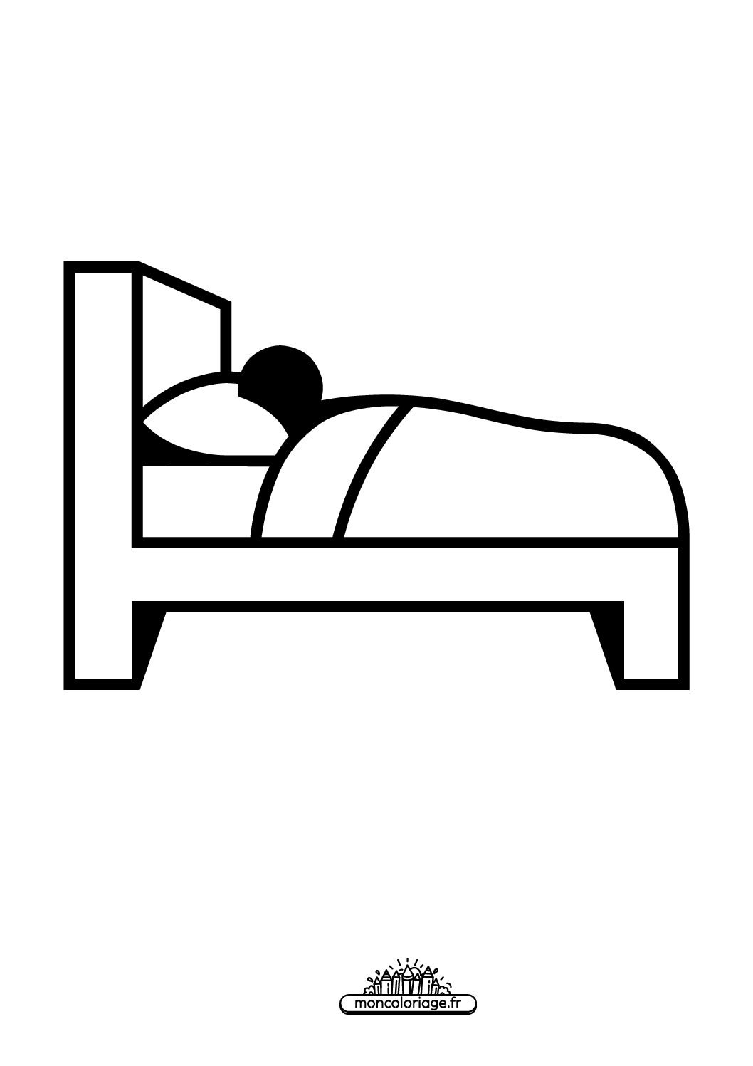 Émoji personne au lit