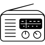 Aperçu du dessin émoji radio à imprimer