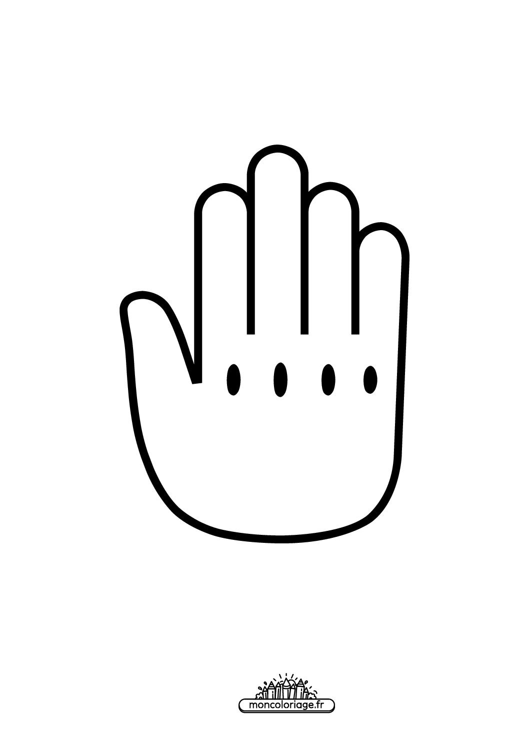 Émoji dos de main levée