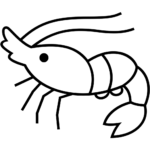Aperçu du dessin émoji crevette à imprimer