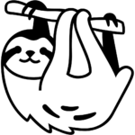 Aperçu du dessin émoji paresseux à imprimer