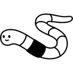 Aperçu du dessin émoji ver à imprimer