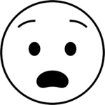 Aperçu du dessin émoji visage angoissé à imprimer