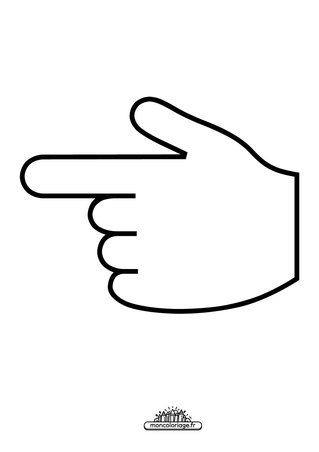 Émoji doigt gauche indiquant à gauche