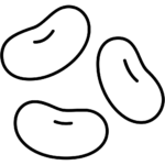 Aperçu du dessin émoji haricots à imprimer