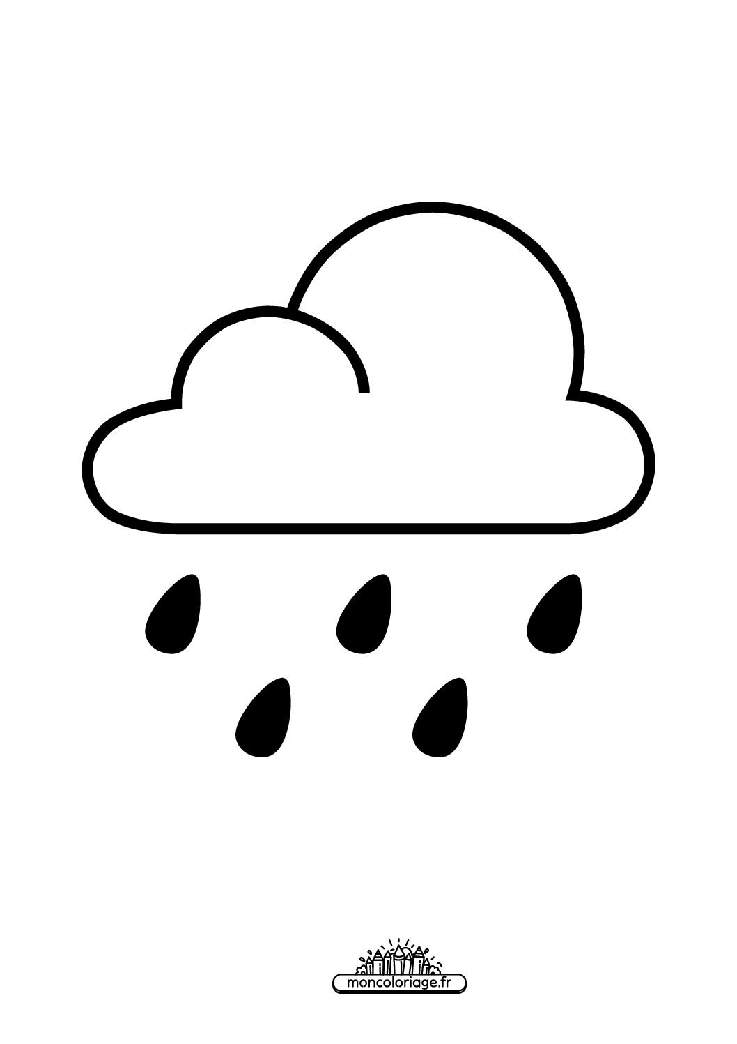 Émoji nuage avec pluie