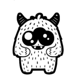 Aperçu du dessin monstre mignon à imprimer