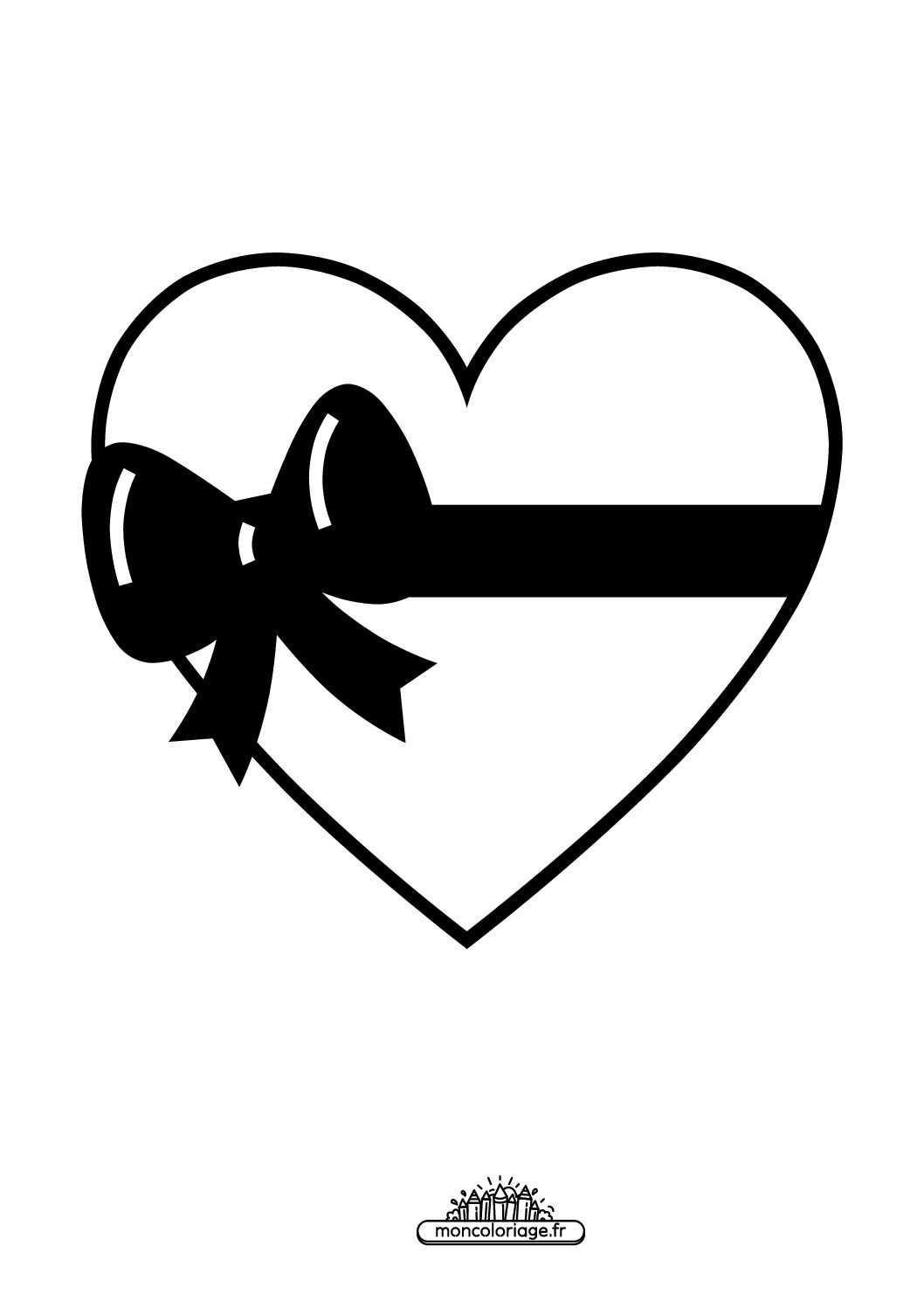 Émoji cœur avec ruban