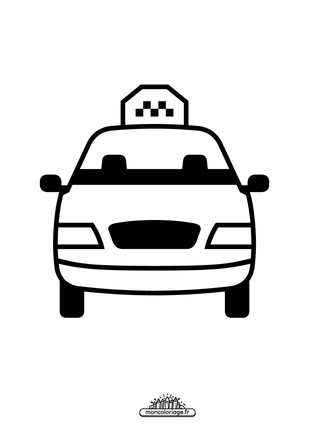 Émoji taxi de face