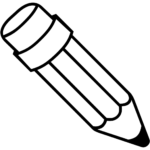 Aperçu du dessin émoji crayon à imprimer