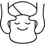 Aperçu du dessin émoji personne recevant un massage à imprimer