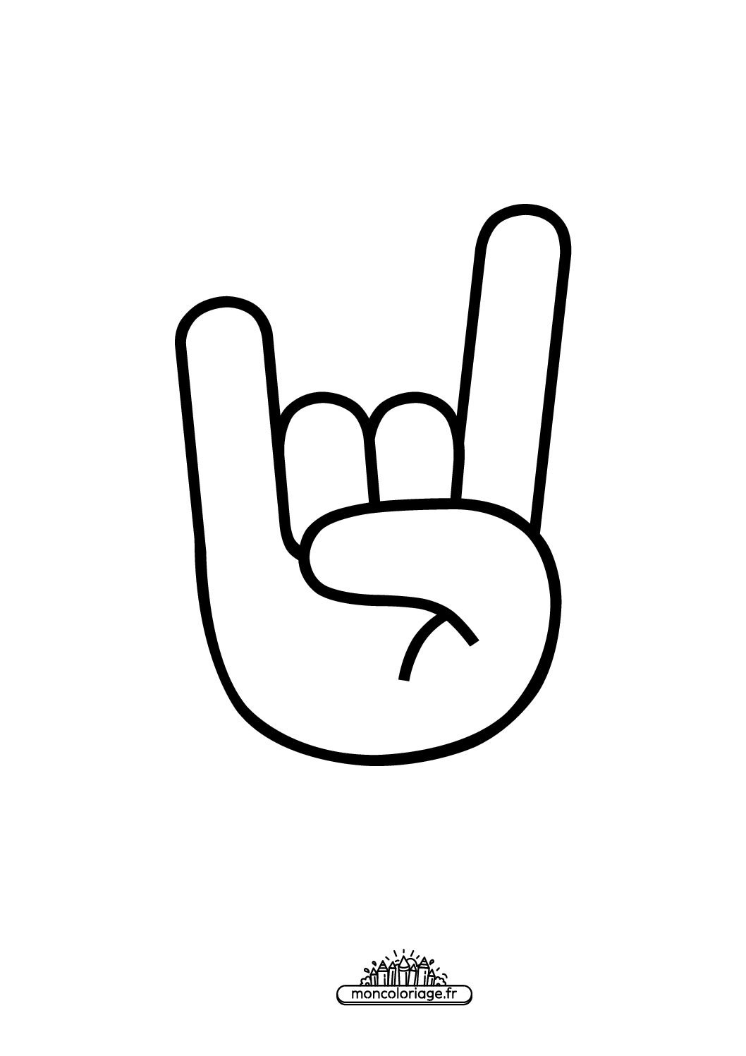 Émoji signe des cornes