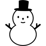 Aperçu du dessin émoji bonhomme de neige sans neige à imprimer