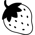 Aperçu du dessin émoji fraise à imprimer