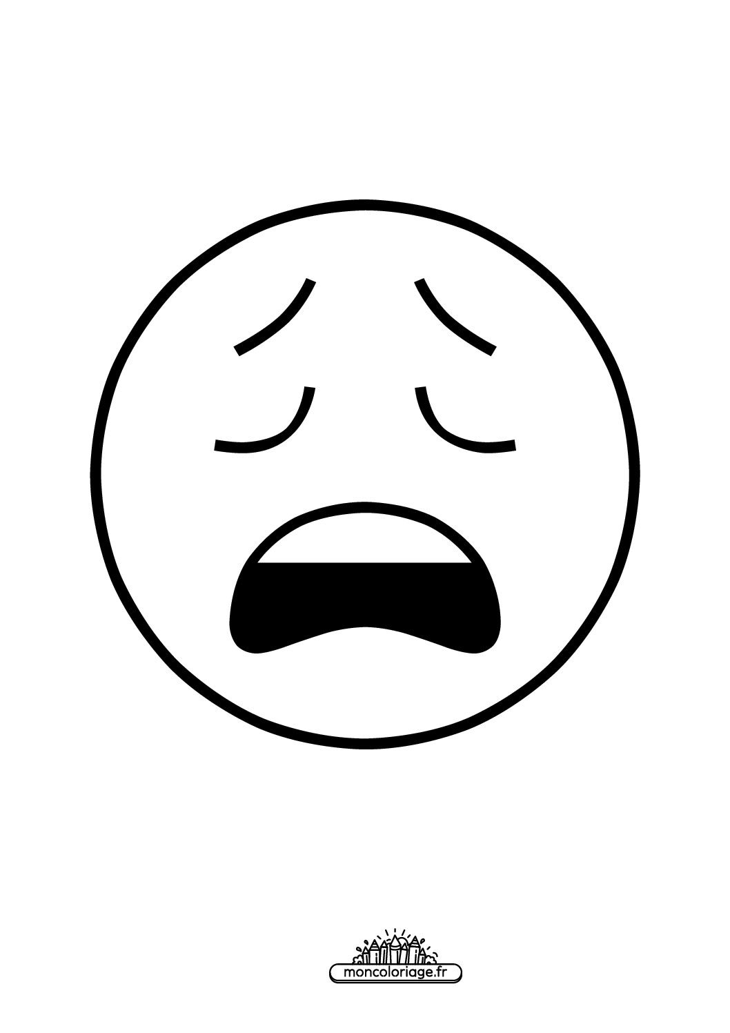 Émoji visage épuisé