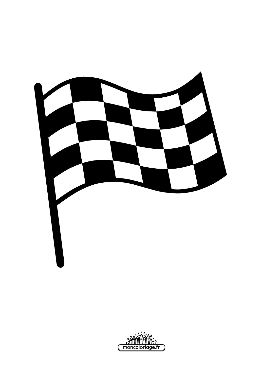 Émoji drapeau à damier