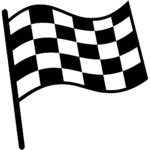 Aperçu du dessin émoji drapeau à damier à imprimer