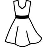 Aperçu du dessin émoji robe à imprimer