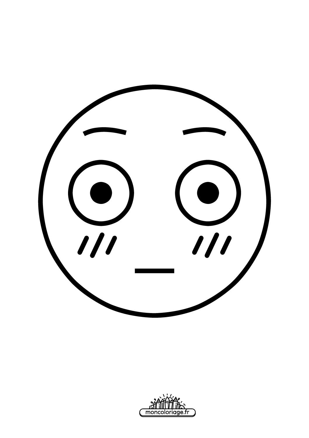 Émoji Visage Rougissant