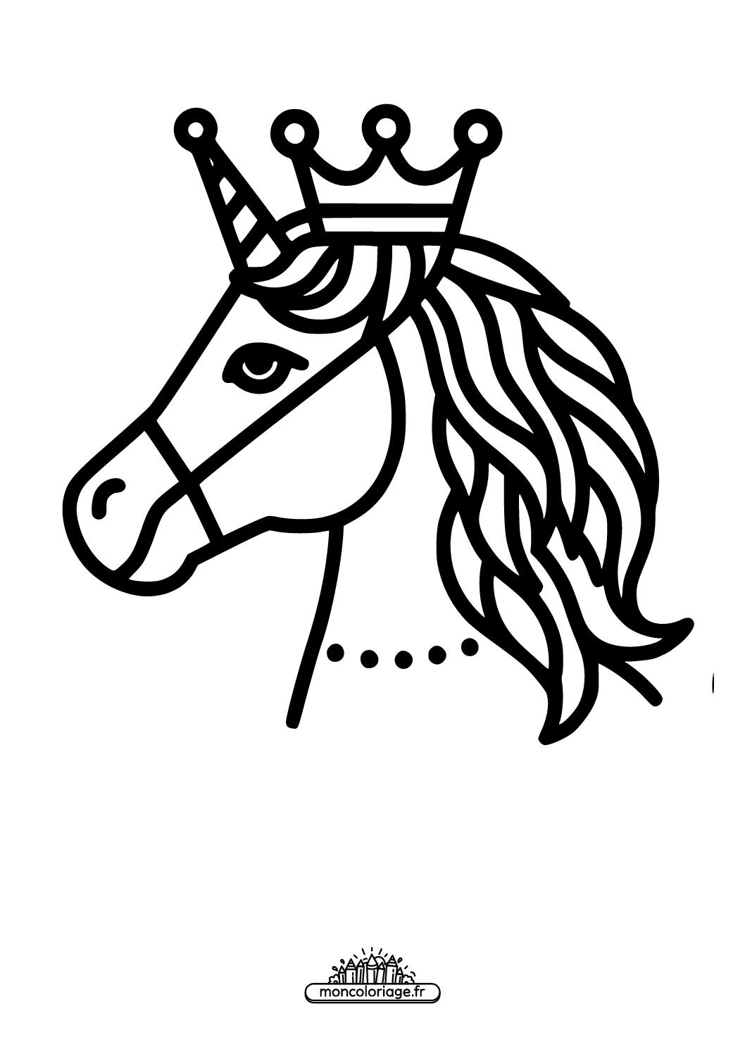 Cheval avec une couronne