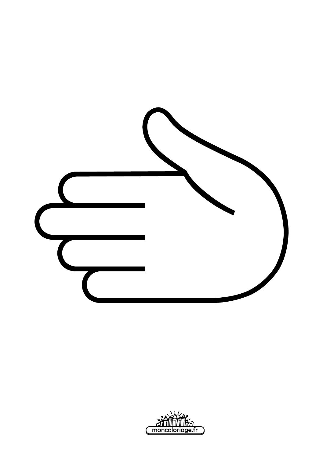 Émoji main vers la gauche