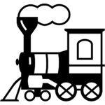 Aperçu du dessin émoji locomotive à imprimer