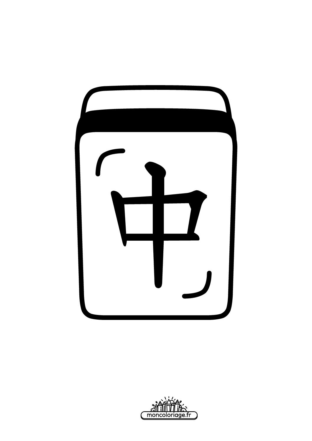 Émoji dragon rouge mahjong