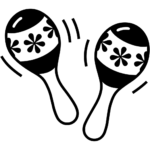 Aperçu du dessin émoji maracas à imprimer