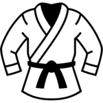 Aperçu du dessin émoji uniforme d’arts martiaux à imprimer