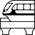Aperçu du dessin émoji monorail à imprimer