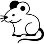 Aperçu du dessin émoji souris à imprimer