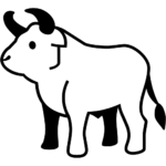 Aperçu du dessin émoji bœuf à imprimer