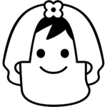 Aperçu du dessin émoji personne avec voile à imprimer