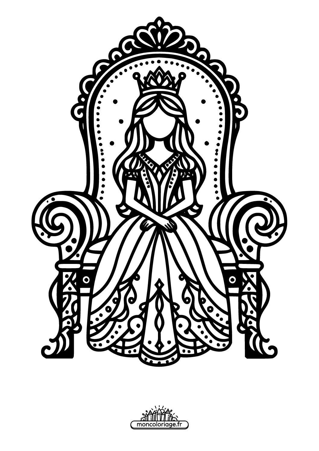 Princesse sur un trône